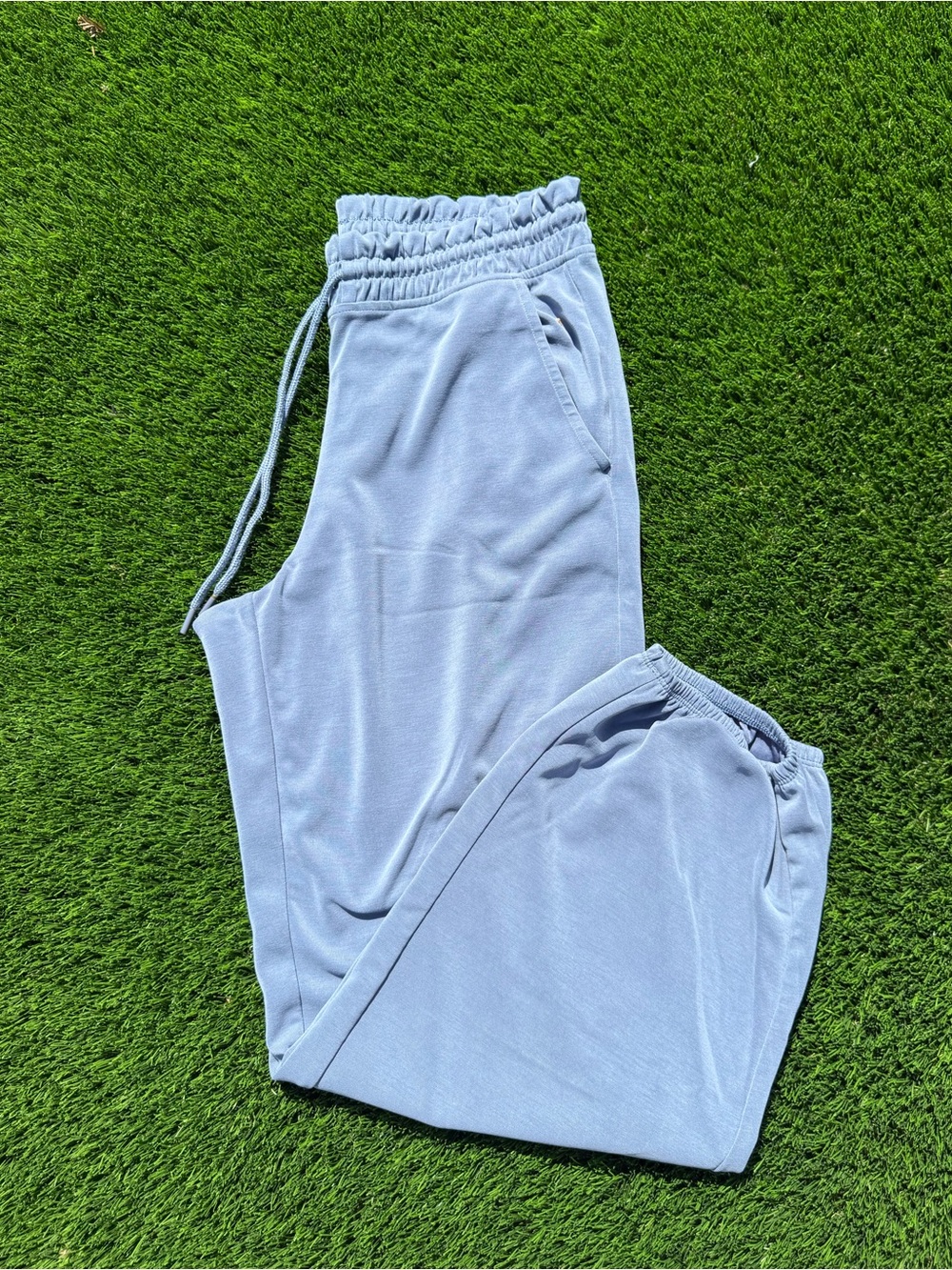 Athleta Light Blue woman’s  Jogger Pants - Casual Drawstring Sweatpants